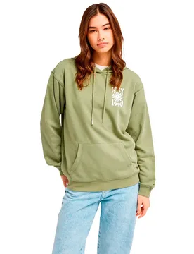 Felpa Con Cappuccio Surf Stoked Oil Green M - Roxy - FashionsVida