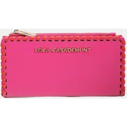 Cartera de mujer con acabado en contraste y cierre de cremallera