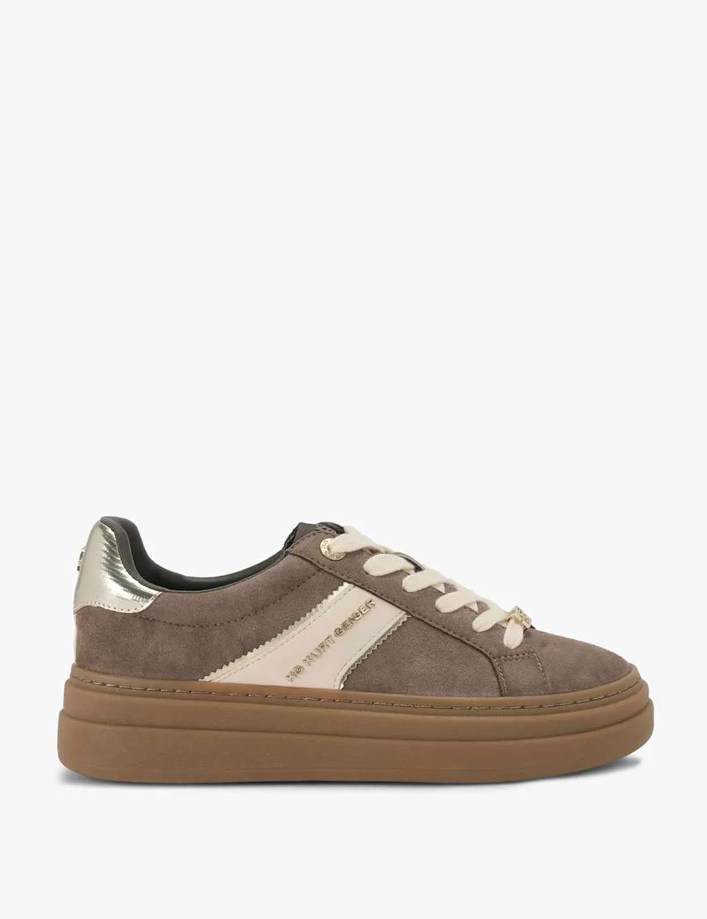 Suede Side Stripe Platform Trainers Brown female - Kurt geiger - FashionsVida