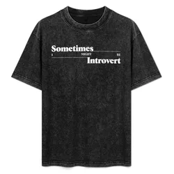 SomeTimes I Might Be Introvert T-Shirt Stain Resistant Casual Tee