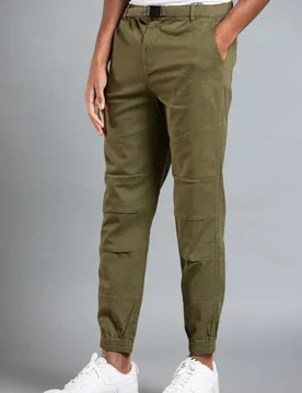 Mens Cuffed Cargo Trouser with Belt - - Size: M - Tokyo Laundry - FashionsVida