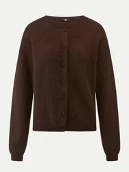 Strickjacke aus Wolle-Kaschmir-Mix Braun M