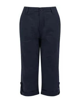 Weird Fish Salena 3/4 Length Trousers Size 14 - holiday-shop holiday-shop womens-summer-shop new-arrivals outdoor women women all-womens women shorts - Navy - FashionsVida