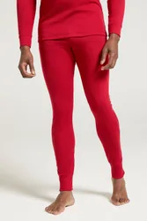 Talus' Mens Thermal Base Layer Trousers High Wicking Winter Pants Red - Size Medium