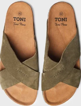 Sandalias de hombre cruzadas de serraje - Toni Pons - FashionsVida