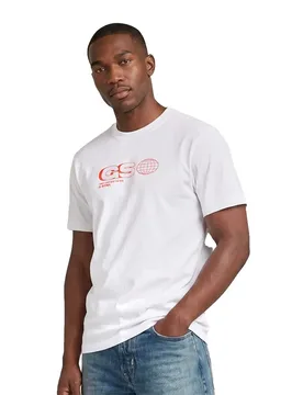 T-shirt à Manches Courtes D30695-e385 White L - G-Star - FashionsVida