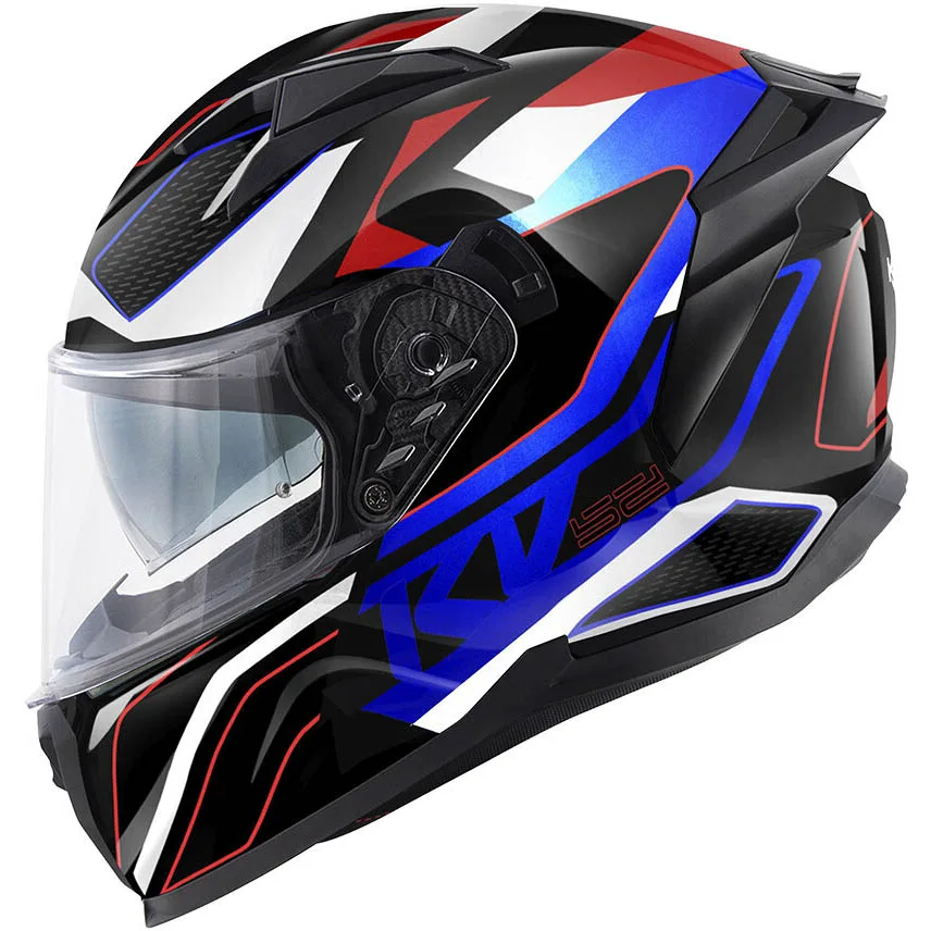Casco Moto Integrale KV52 ATLANTIC Nero Opaco Blu Meta taglia L - Kappa - FashionsVida