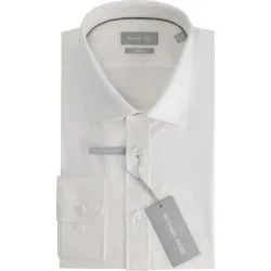 Camisa de hombre de vestir modern fit tejido dobby con textura