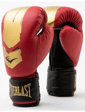 Gants De Boxe Artificiels Pour Jeunes Prospect 2 Cuir Red / Gold 8 oz - Everlast - FashionsVida