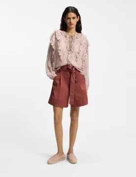 Pantalón de mujer corto ancho - Boss Orange - FashionsVida