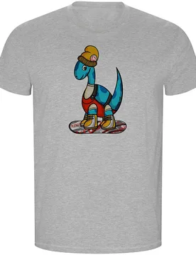 T-shirt à Manches Courtes Dino Snow Eco Heather Grey M - Kruskis - FashionsVida