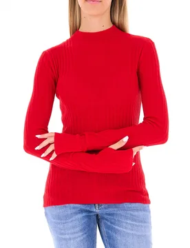 Pinko Lupetto a costine ROSSO XS - PINKO - FashionsVida