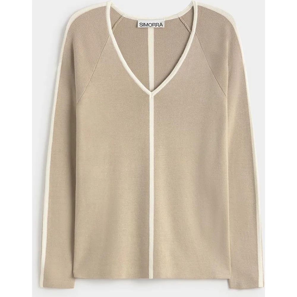Jersey de mujer escote pico - Simorra - FashionsVida
