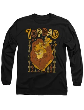 Unisex The Lion King Father's Day Mufasa Top Dad Long Sleeve T-Shirt, Black Size: Large - Black - Size: L - Disney - FashionsVida