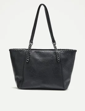 Bolso shopper mediano con cadenas - Tintoretto - FashionsVida