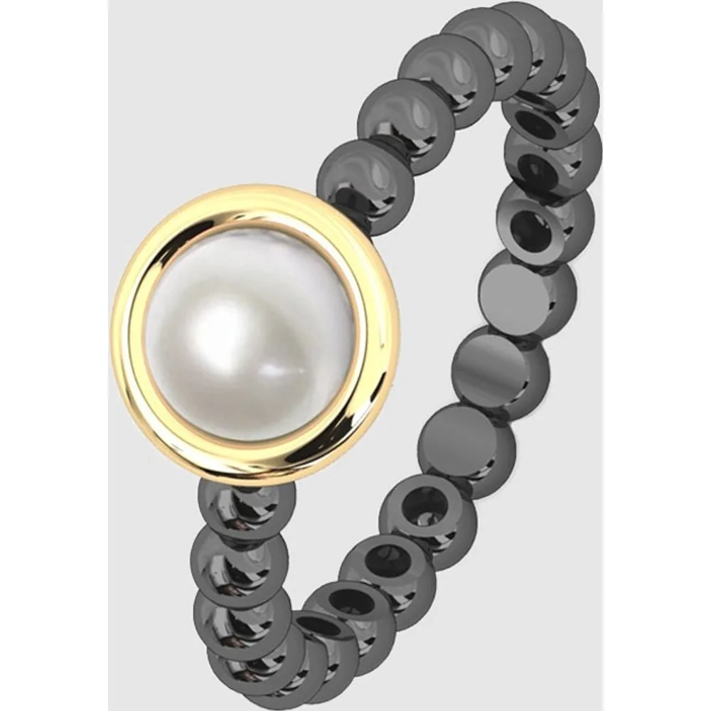 Anillo Play Colors de plata con perla - Bohemme - FashionsVida