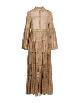 Midi-Kleid Damen Sand 32 Damen - Hopper - FashionsVida