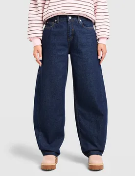 Barrel Jeans - Damen, Blau - female - Size: 12 - Unlike Humans - FashionsVida