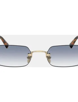 Gafas de sol MU B50S de mujer rectangular en metal con lente degradada - Miu Miu - FashionsVida