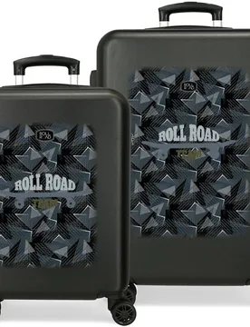 Juego de maletas (cabina y mediana) roll road team rígidas con capacidad de 104l - Movom - FashionsVida