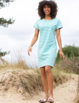 Kite Alum Jersey Dress Lagoon Stripe - Kite Clothing - FashionsVida