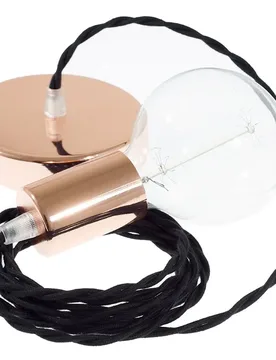 Cables Suspension Luminaire Tc04 1 M Black / Copper One Size - Creative - FashionsVida
