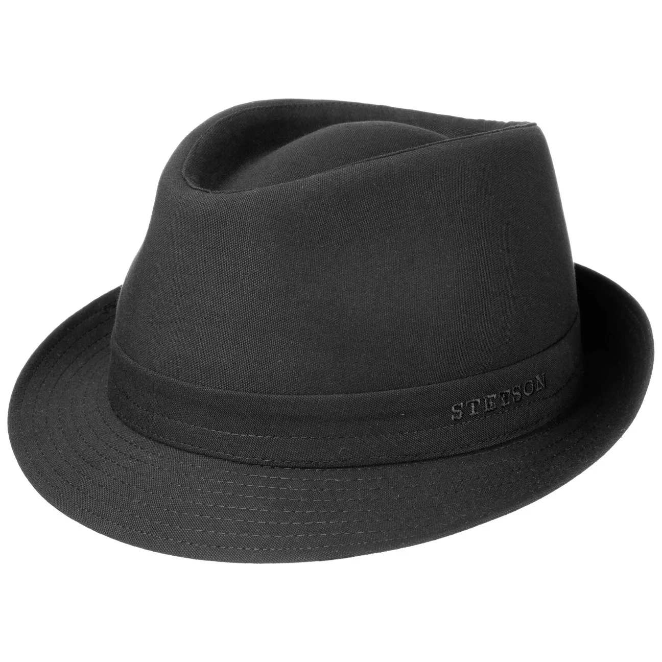 Teton Cloth Trilby Hat by - black - Female - Size: 57 cm - Stetson - FashionsVida