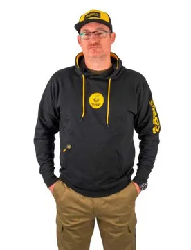 Black Cat Logo Hoodie Black S Men - Black Cat - FashionsVida