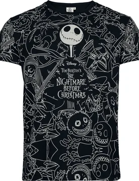 Disney T-Shirt - Characters - S bis XXL - für Männer - Größe M - schwarz - EMP exklusives Merchandise! - Männer - male - The Nightmare Before Christmas - FashionsVida