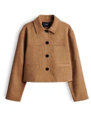Veste effet cuir HENSO marron clair 34