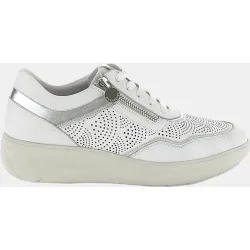 Zapato deportivo de mujer en piel napa con cremallera