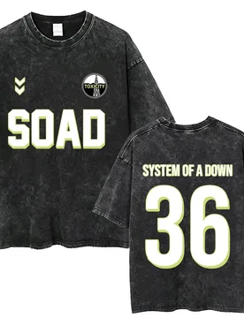 Washed Vintage System of A Down Toxicity T-shirt Men's Clothing Rock Oversized T Shirt Male 90s Alternative Metal Merch T-shirts - Aliexpress - FashionsVida