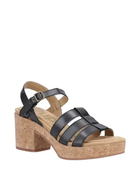 Women's 'Poppy Fisherman' Heeled Sandals in Black Size: 7 - Black - Size: 7 - Hush puppies - FashionsVida