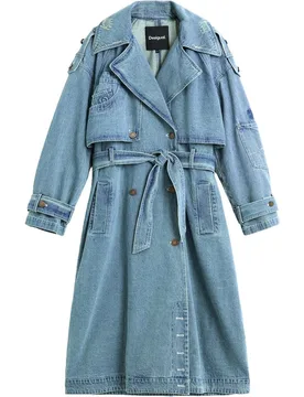 Gabardina de mujer vaquero largo 100% algodón - Desigual - FashionsVida