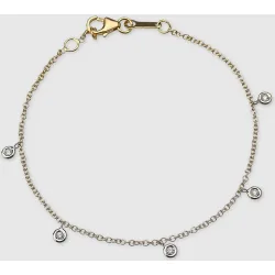 Pulsera de oro bicolor y diamantes