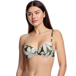 Womens Underwire Bikini Top W261124 - Green - Size 32c