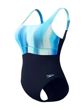 Shaping Contoureclipse Printed Swimsuit True Navy UK 36 Women - Speedo - FashionsVida