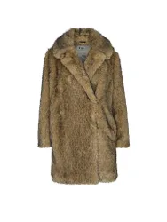 Manteau en fausse fourrure marron 42