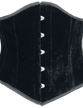 Gothic Unterbrustkorsage - Sexy Waspie Waist Cincher - S bis XXL - für Damen - Größe M - schwarz - Frauen - female - Burleska - FashionsVida