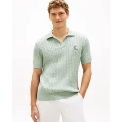 Polo de caballero de manga corta de ochos
