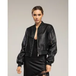 Chaqueta de mujer polipiel tipo bomber