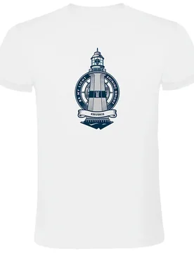 Lighthouse Short Sleeve T-shirt White L Men - Kruskis - FashionsVida
