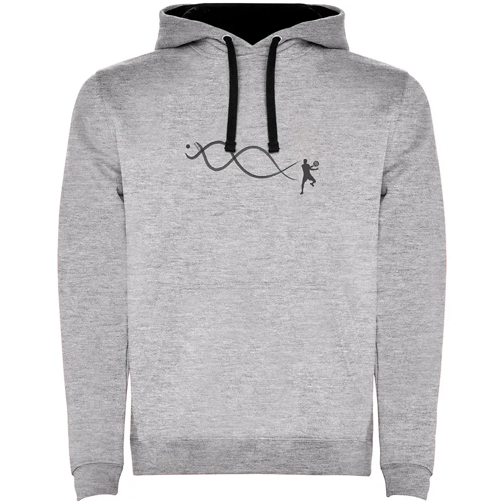 Padel Dna Bicolor Hoodie Heather Grey / Black S - Kruskis - FashionsVida