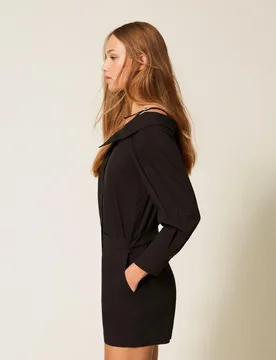 Combinaison épaules dénudées en popeline - Actitude by Twinset - FashionsVida