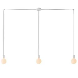 Cables Suspension Luminaire Spider 3 Falls With Light Bulb White One Size