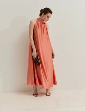 Vestido fluido de mujer de manga sisa - Lion of Porches - FashionsVida