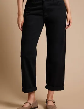 Women's Boyfriends Ankle Grazer Fold Up Jeans in Black Size: 18 - Black - Size: 18 - Dorothy perkins - FashionsVida