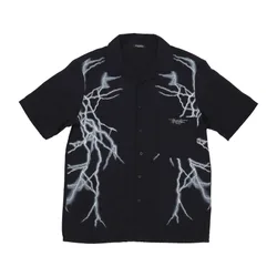 Camicia Manica Corta Uomo Lateral Lightning Shirt Black/white