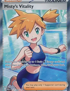 Pokemon ME Pitch Black 111/084 Misty's Vitality (Full Art) - Pokémon - FashionsVida