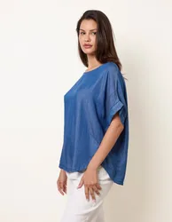 Mid Denim Wash Top - ONE / DENIM - female